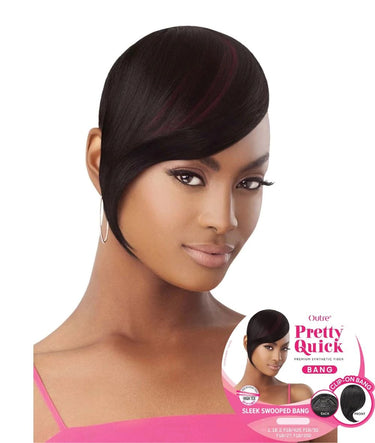 OUTRE PRETTY QUICK BANG SLEEK SWOOPED BANG, SIDE DOWN